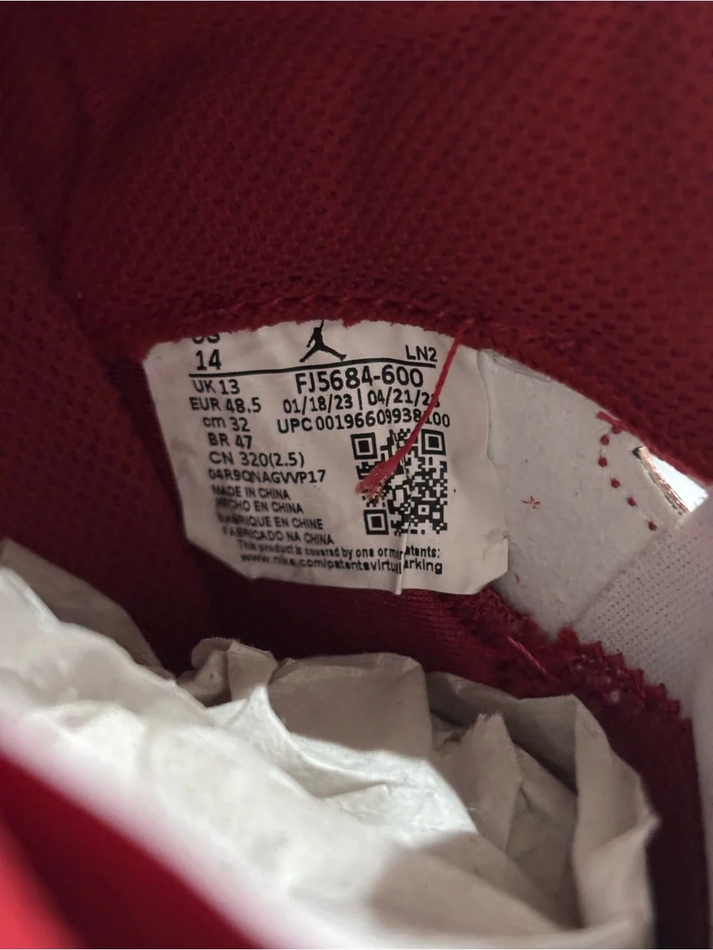 Jordan Oklahoma Sooners Vapor Edge Elite 2 Cleats Size 13 & 14 NEW! | FJ5684-600